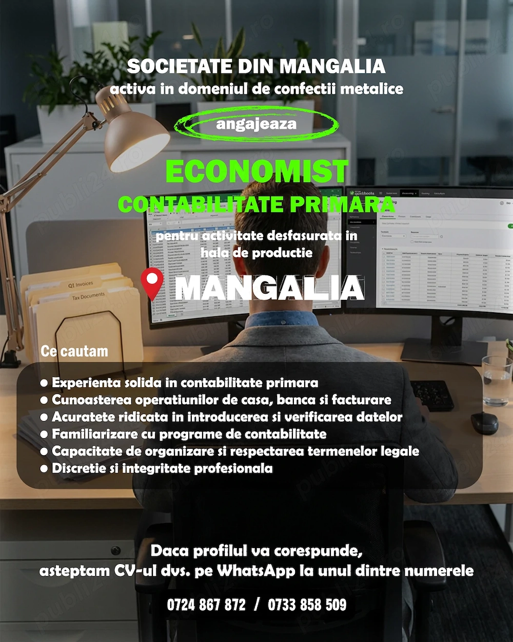 Economist Contabilitate Primară   Evidență Financiară, Facturare și Gestiune