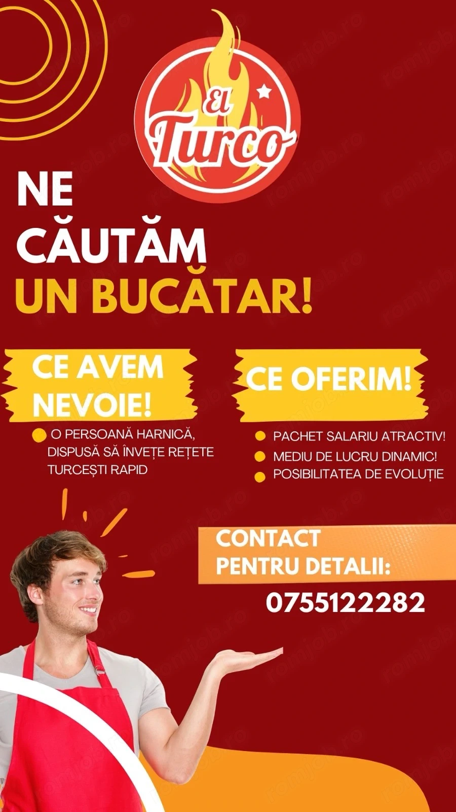 Cautam un Bucatar Pentru El Turco