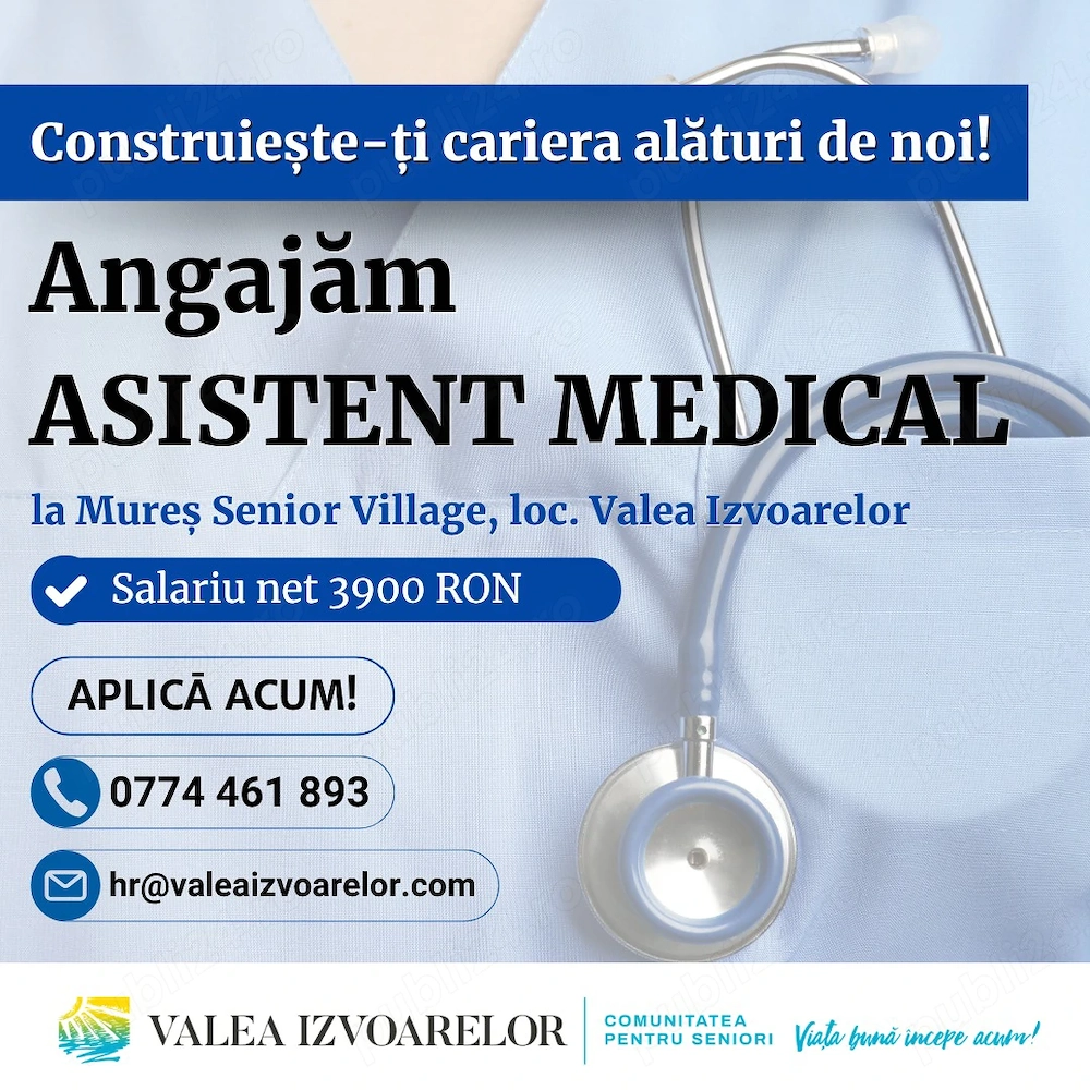 Asistent medical generalist Mureș Senior Village