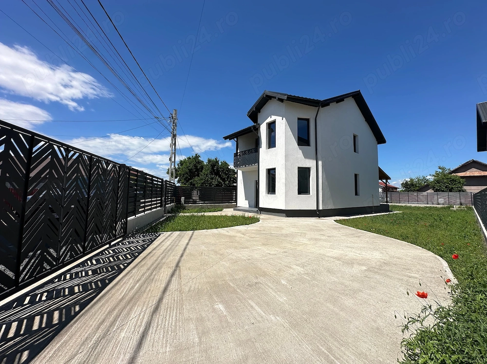 Casă nouă 175 m  | teren 500 m  | eficientă energetic | Deschidere la 2 străzi asfaltate Mărăcineni 