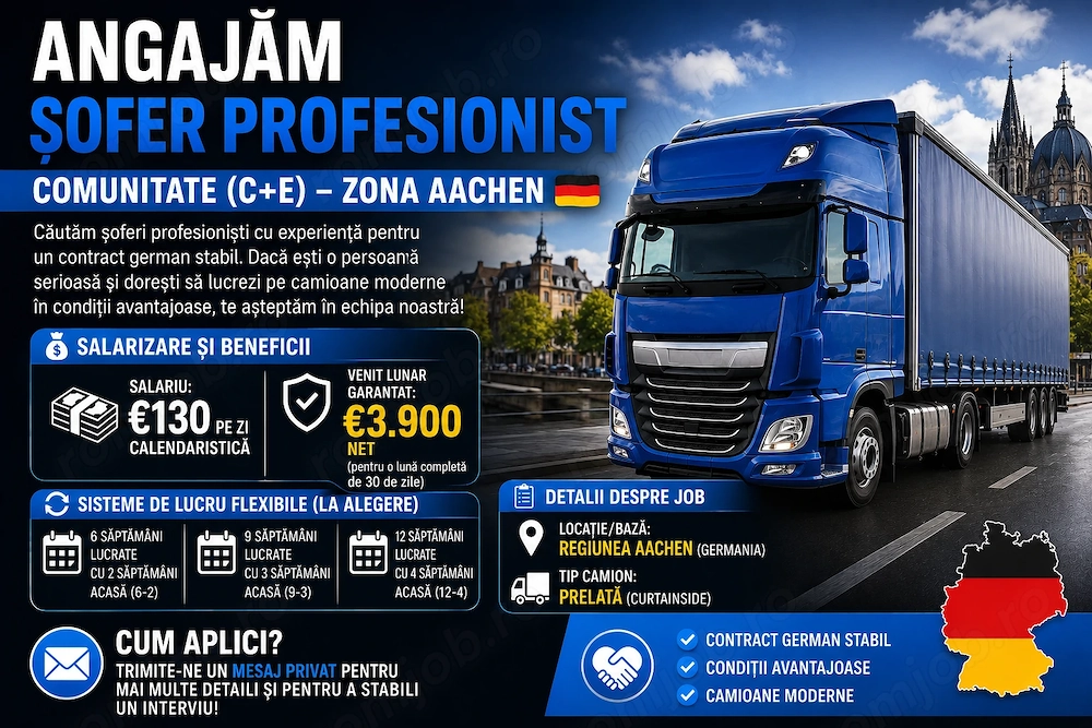 Șofer Profesionist Comunitate (C+E)   Zona Aachen