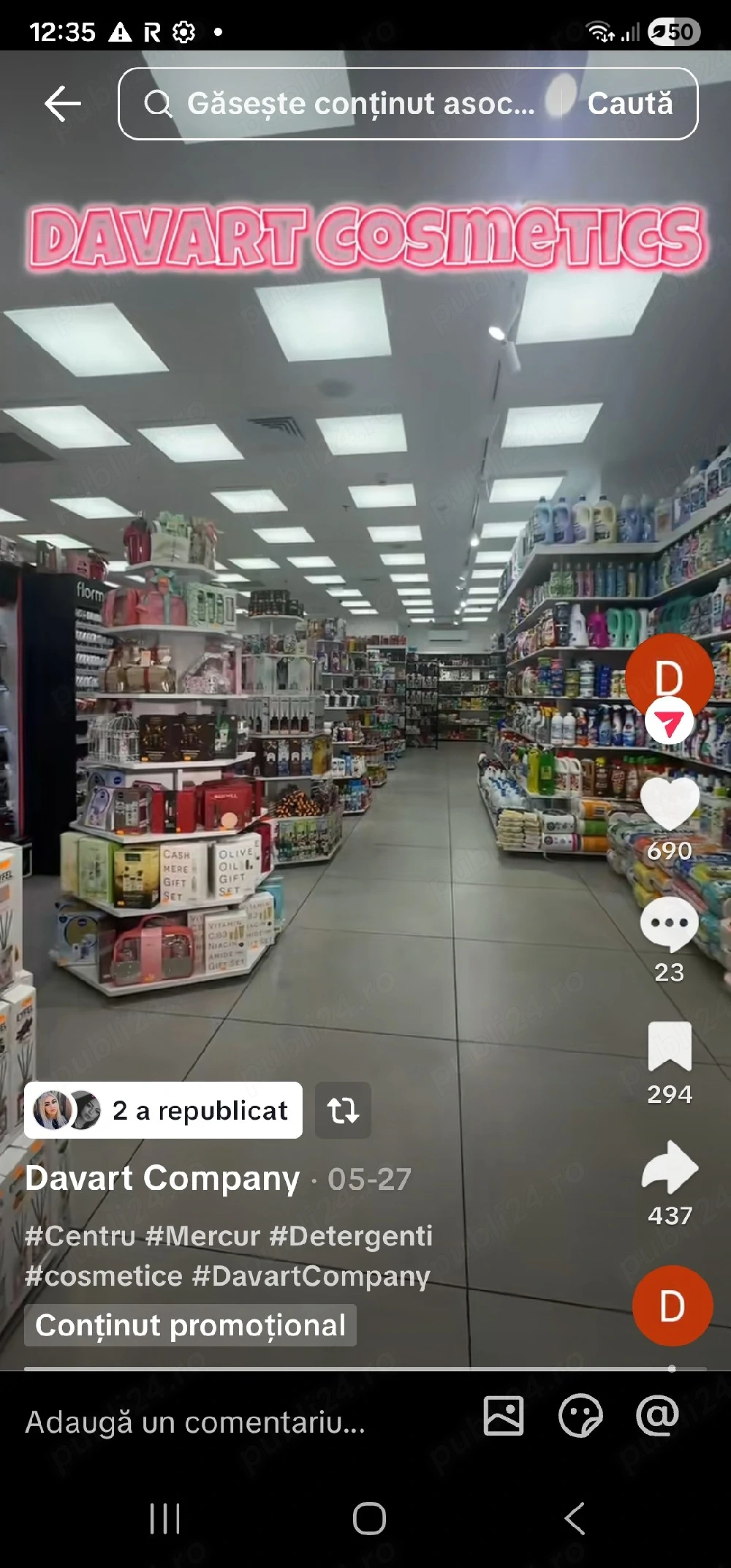 Angajăm Vânzătoare - magazin detergenti cosmetice