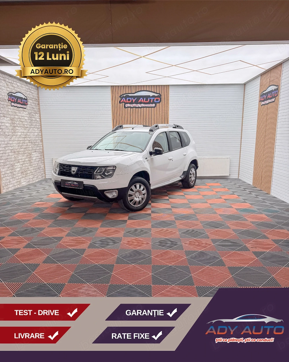 DACIA DUSTER  . 4 4 ( la buton ) . 1,5 DCI   Euro 6 . An 2017 Noiembrie . RAR+ITP . Garantie 12 luni