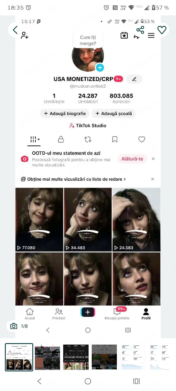 Servicii TikTok   Creștere cont,vanzare, monetizare și promovare internațional.
