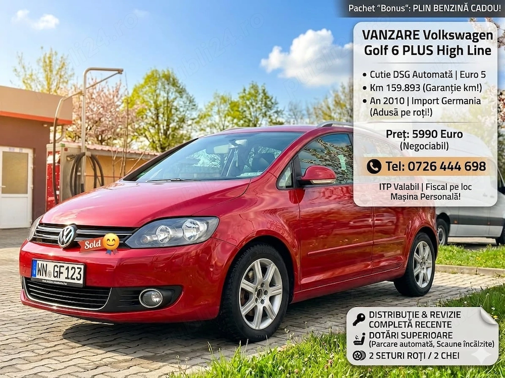 Volkswagen Golf 6 plus, cutie automată! 