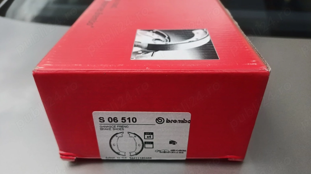 Set saboti frana de mana Brembo, S06510, BMW E46, Z4, E81, E21, E90, E91, E92, etc cutie sigilata!