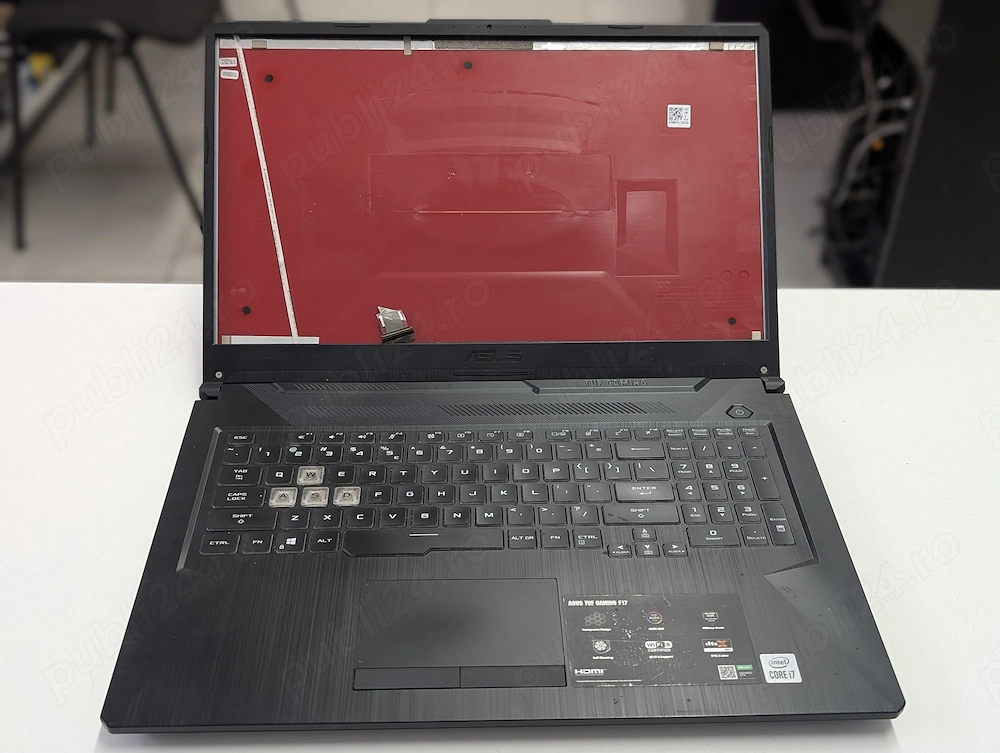 Dezmembrez laptop ASUS TUF Gaming F17 FX706L carcasa balamale tastatura ventilatoare Cablu incarcare