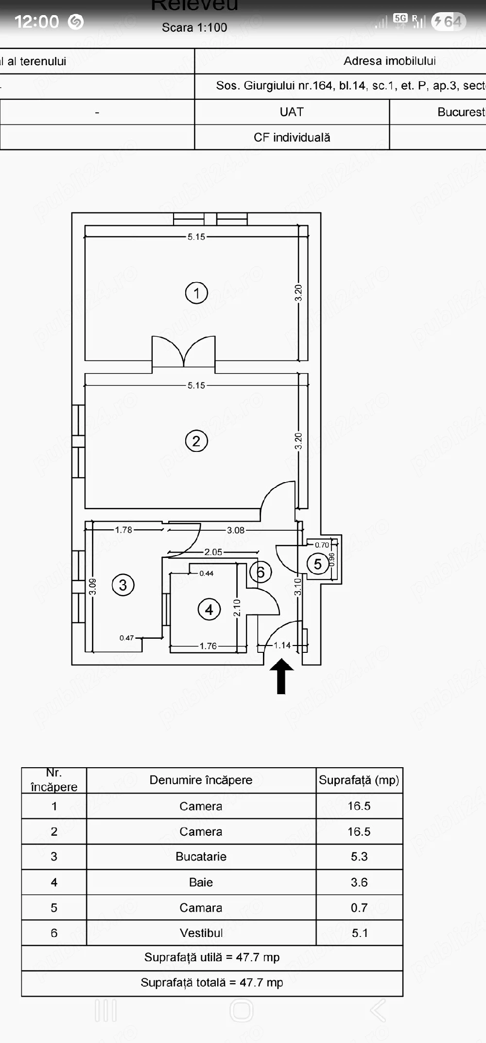 Apartament doua camere, Bucuresti sector 4