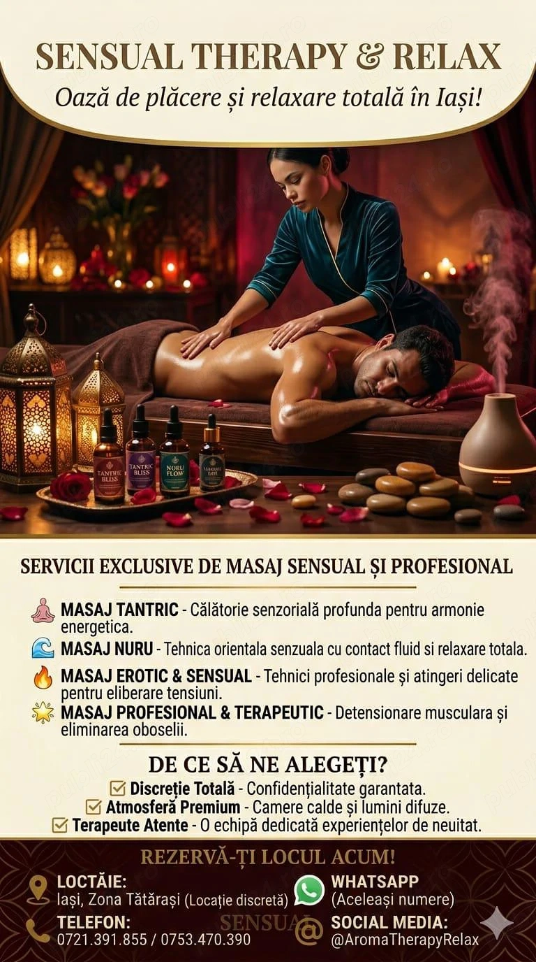 Sensual masaj Iași caută maseuza