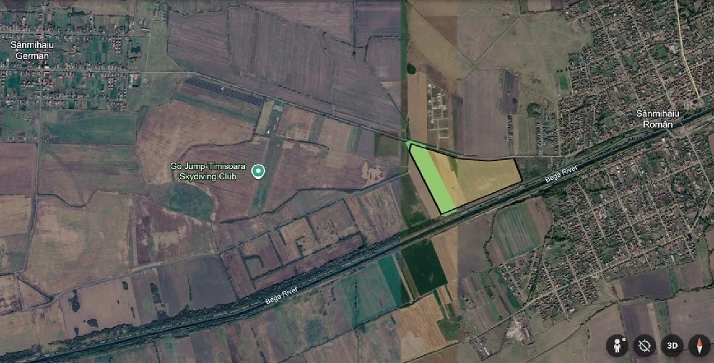 23200 mp la Sanmihaiu Roman, cu Urbanism aprobat pentru PUZ locuințe