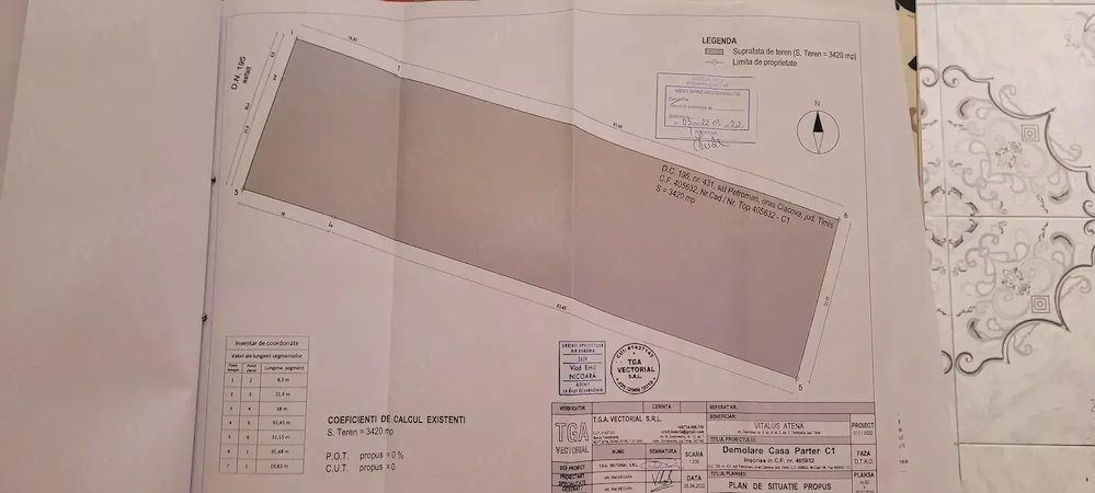 Teren 3420 mp Intravilan Construibil TOT, Ciacova 
