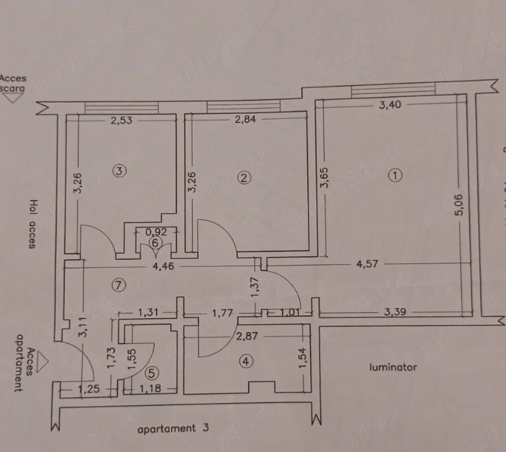 Apartament 2 camere decomandat 