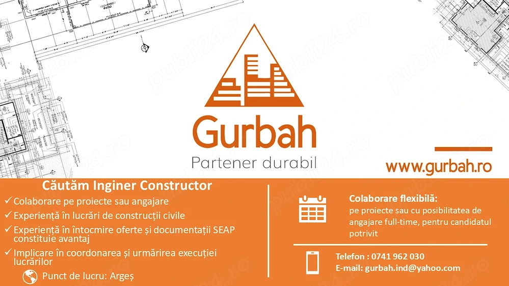 GURBAH INDUSTRY caută Inginer Constructor
