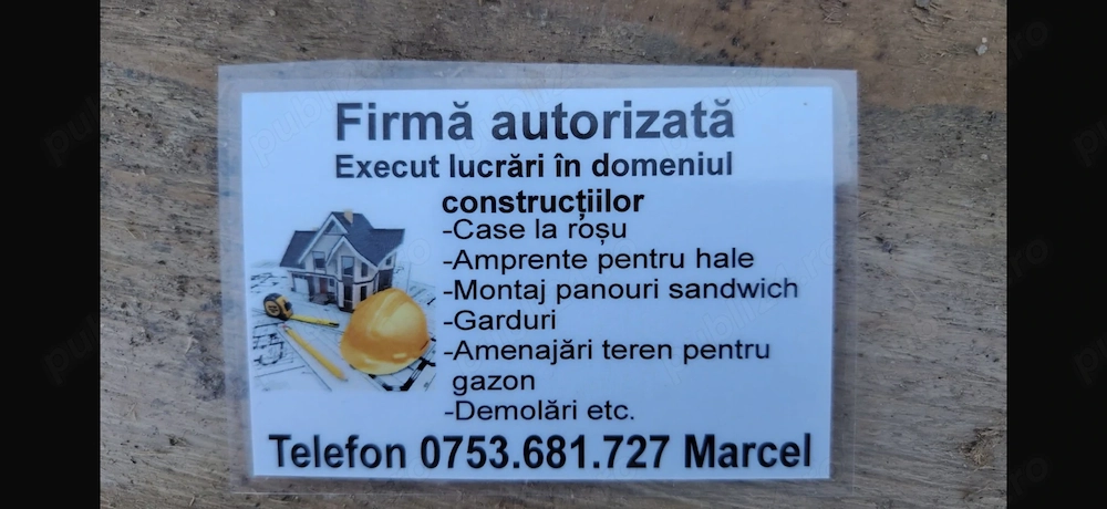 Firmă autorizată exect lucrări în Construcții in Jud Suceava