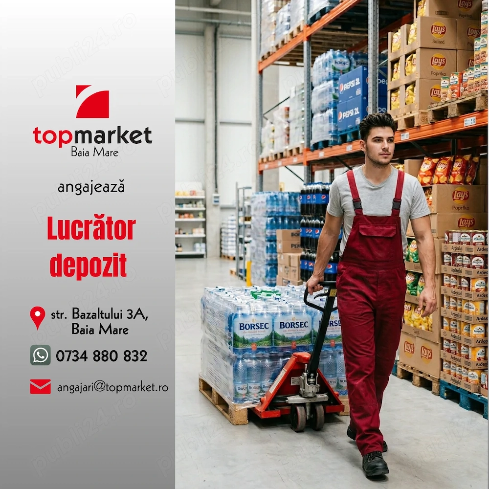 Angajăm Lucrător Depozit la Top Market Baia Mare