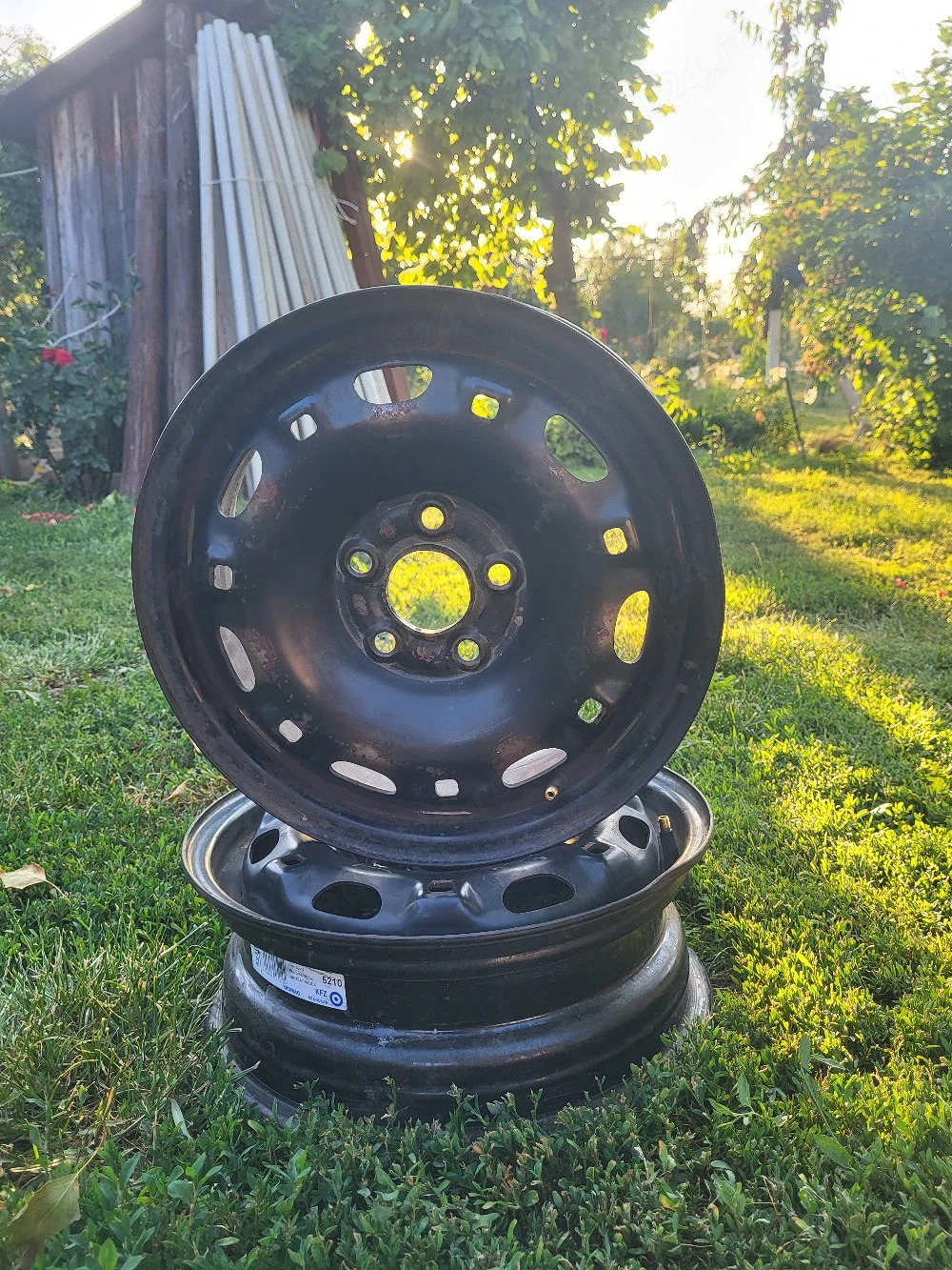 Set 4 jante tablă originale VW Seat Skoda 14" 5x100   stare foarte bună