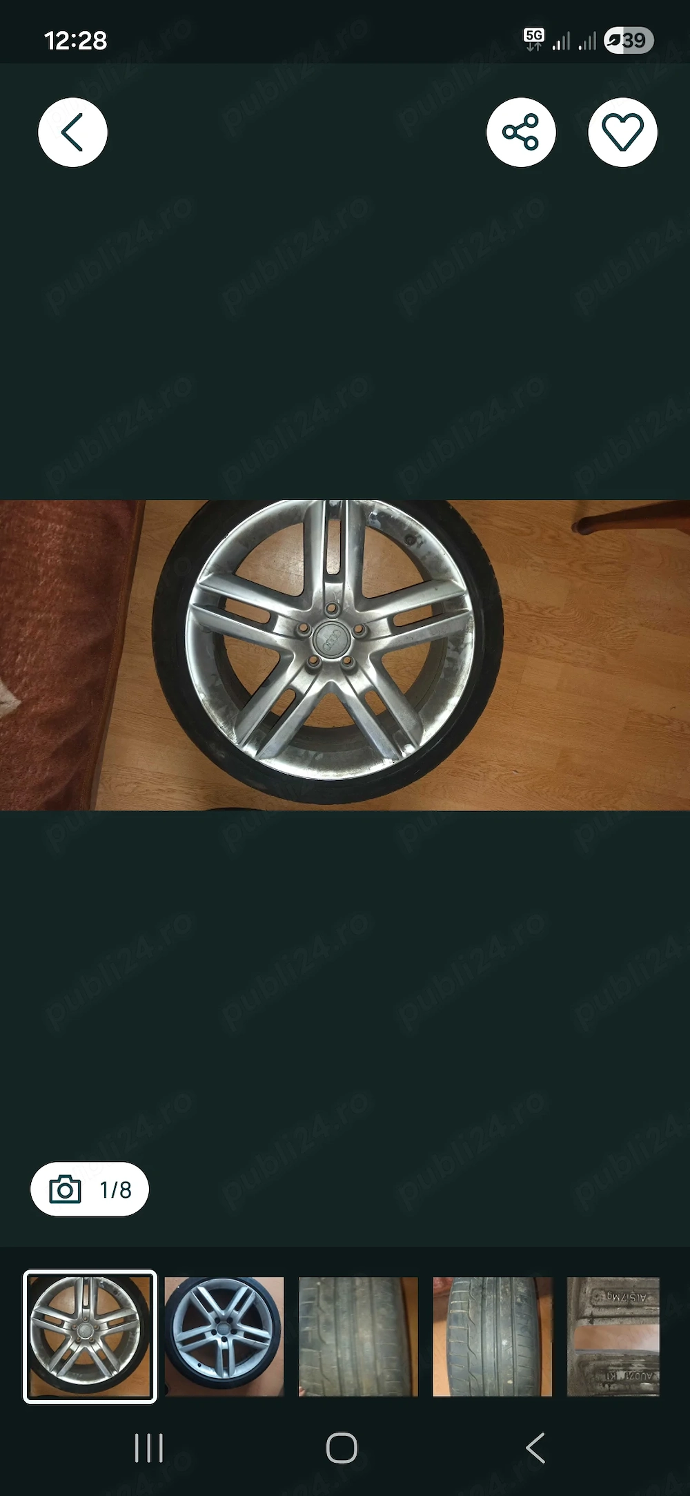 Jante cu cauciucuri audi s-line r 19