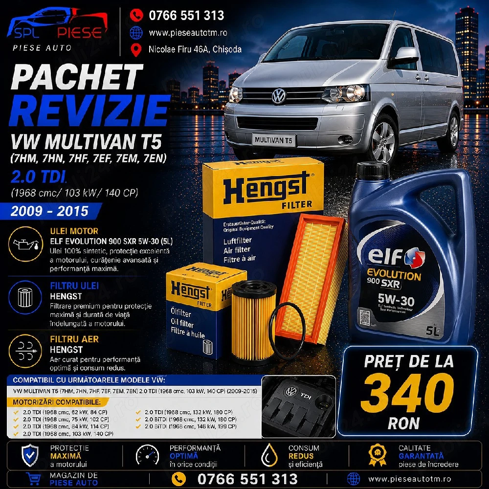 Pachet Revizie VW Multivan T5 2.0 TDI (2009-2015) 