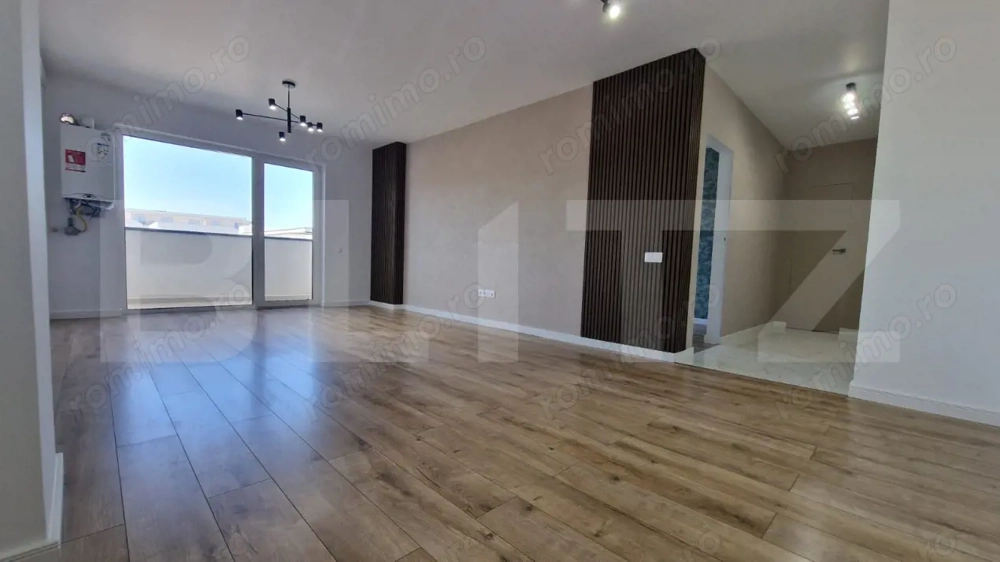Apartament semidecomandat, 2 camere, 53 mp utili, terasa, finisaje noi