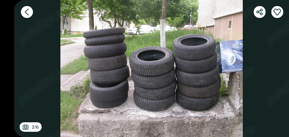 Anvelope auto moto, rezerve normale si slim, cu jante tabla sau aliaj,