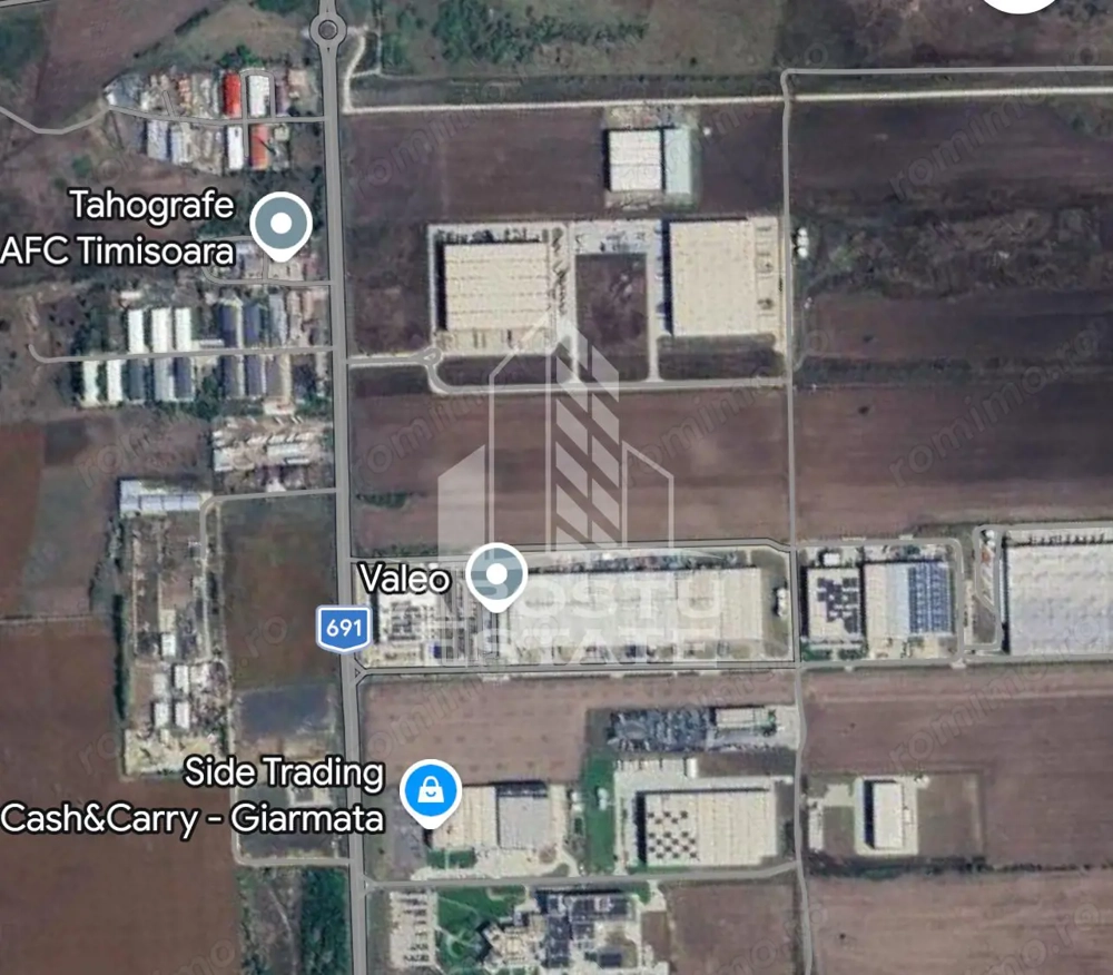 Teren 2694 mp, cu front la șoseaua Dumbrăvița - Giarmata, la 4 benzi.