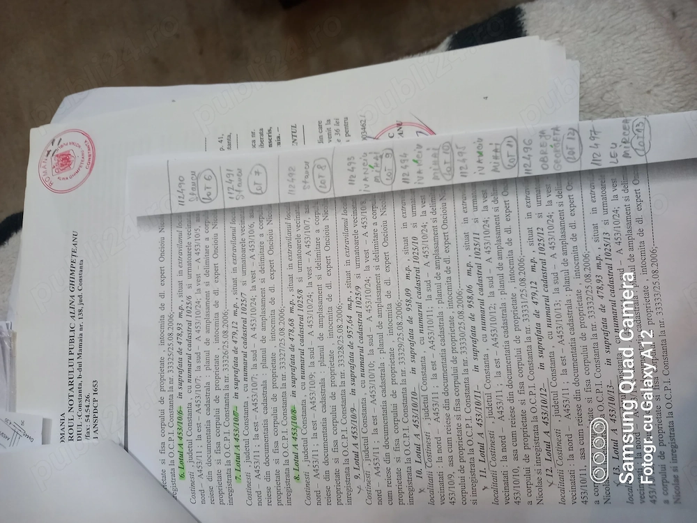 Vând urgent teren extravilan Costinești lotizat
