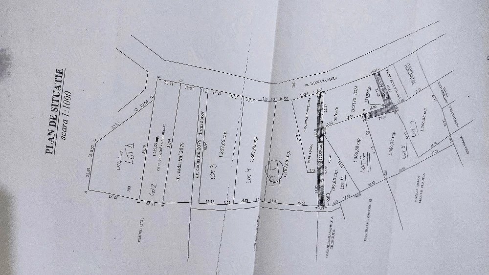Teren Intravilan 1863 mp în Câmpina, Zona Rezidențială Muscel