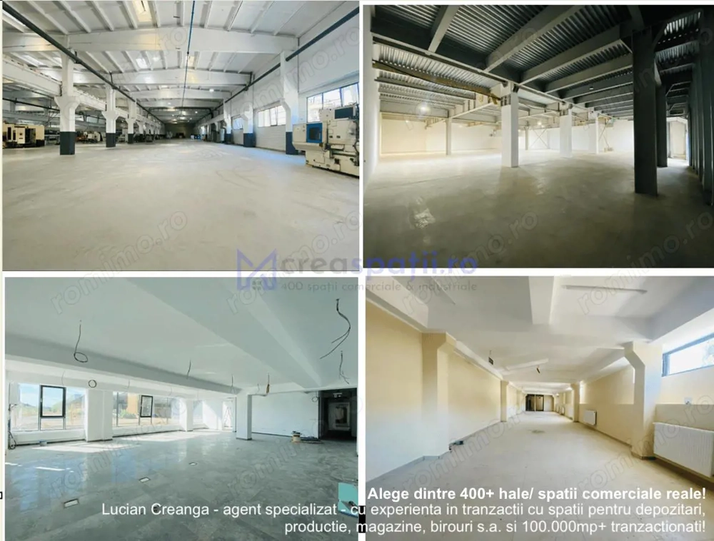 Hale Calea Chisinaului Iasi aproape de Carrefour de la 65mp la 2000mp