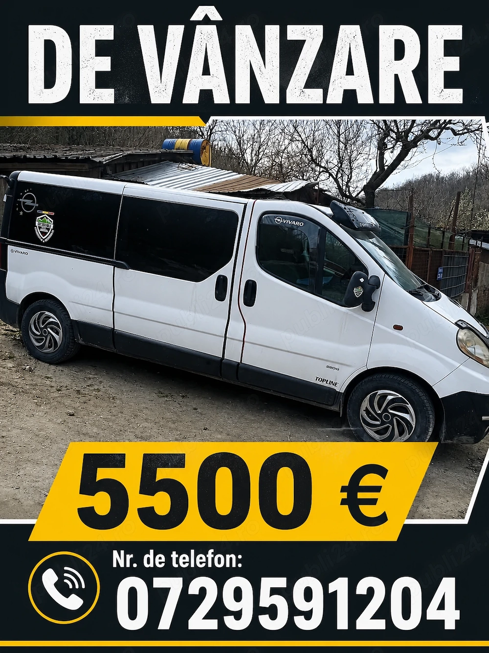 Opel Vivaro 8 plus 1 modelul lung an 2010