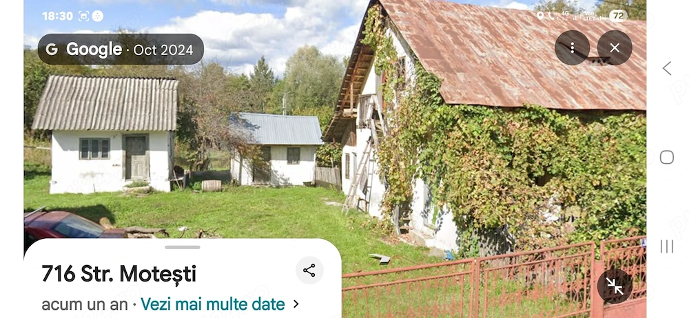 Teren 2588 mp + casă | Deschidere 58,59 m | COLȚ   2 străzi | Pietrarii de Jos, Vâlcea