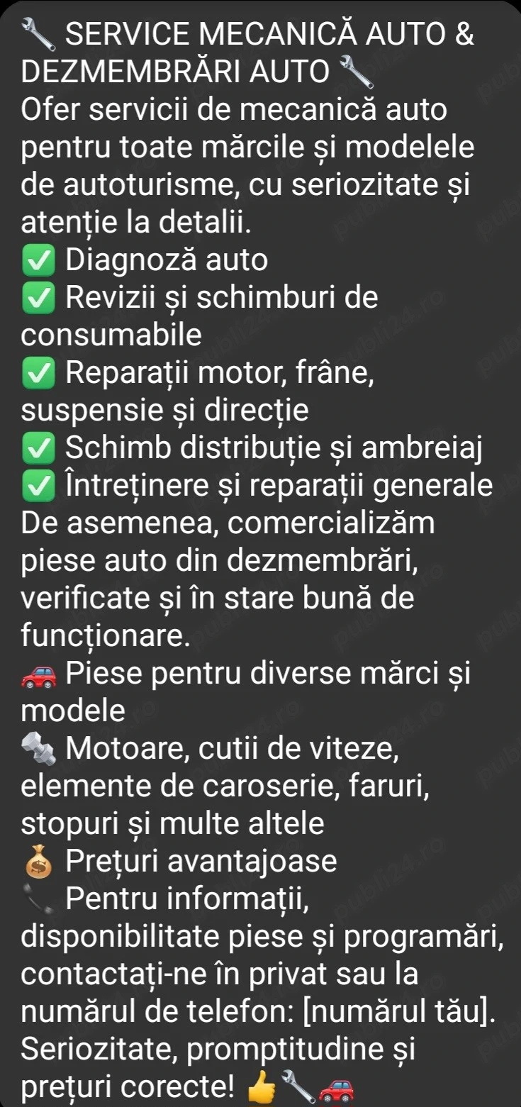 pentru dezmembrat