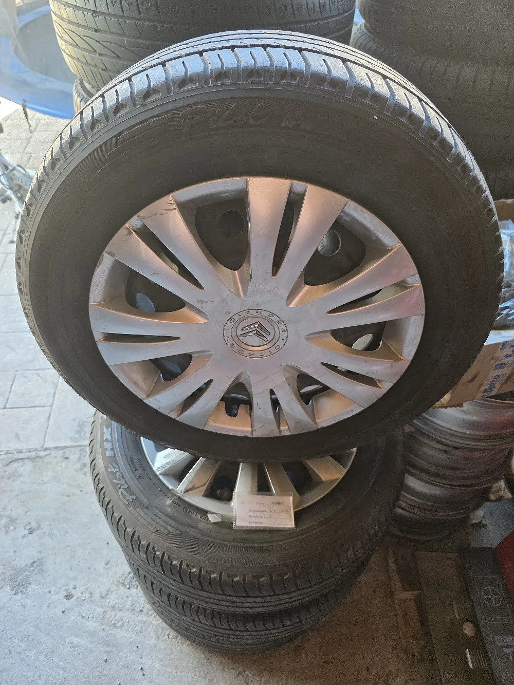 Set 4 jante otel Citroen cu anvelope vara 215/60/16