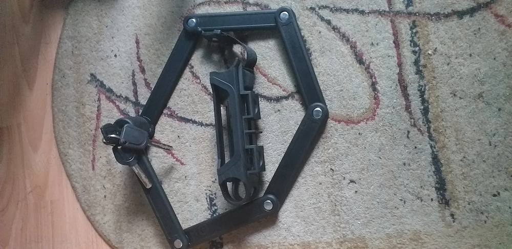 Antifurt bicicletă pliabil 3 chei 