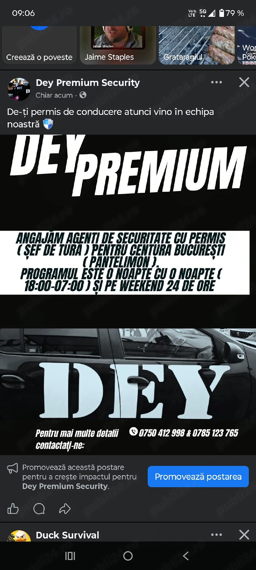 Dey Premium Security cauta agenti de securitate 