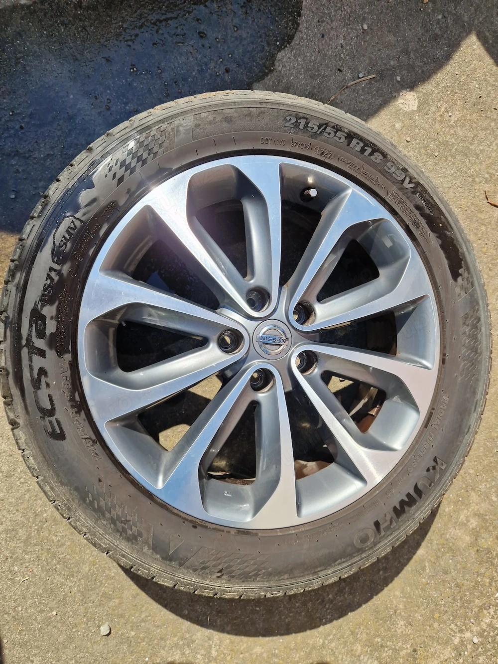 Jante Nissan Qashqai cu anvelope 215 55 R18 noi vara Kumho Ecsta SUV 