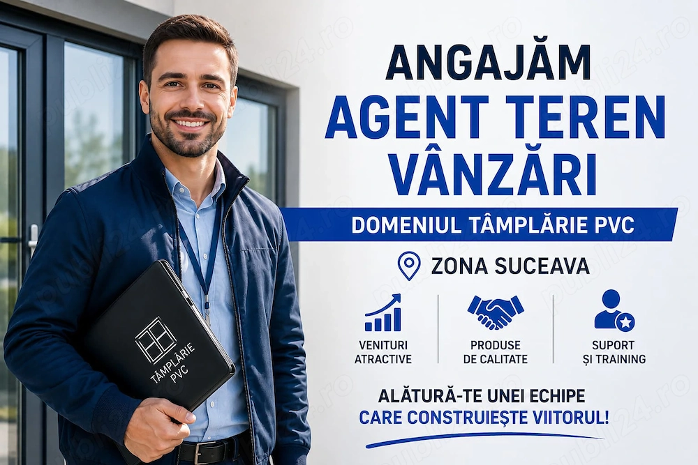Reprezentanti vanzari tamplarie pvc si aluminiu!