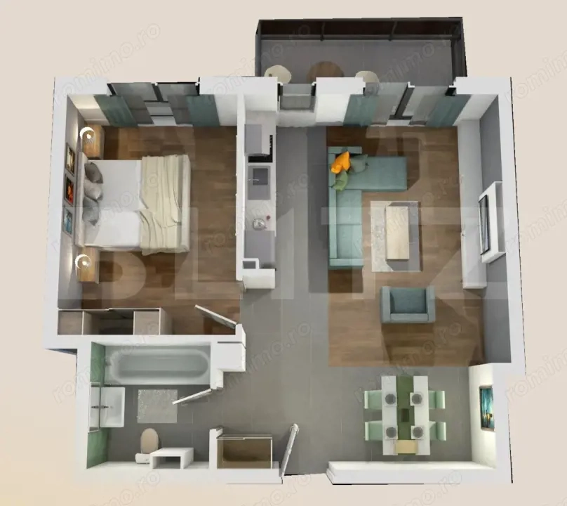 Apartament 2 camere, bloc nou, semifinisat, 54 mp, zona Vivo