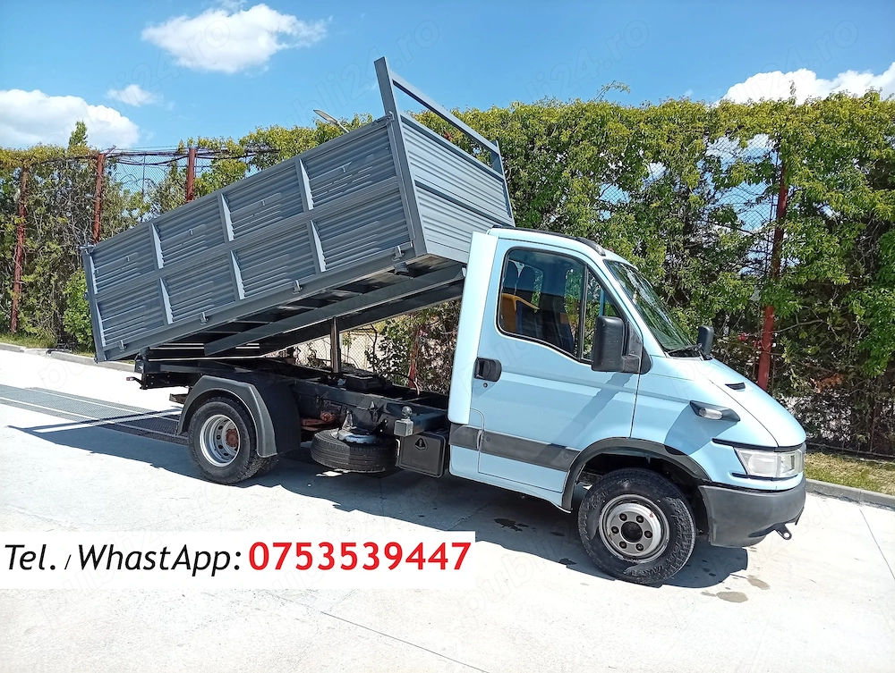 Autoutilitara Iveco Daily 65C15, an 2006, basculeaza pe 3 parti, maxim admis 6,5 tone
