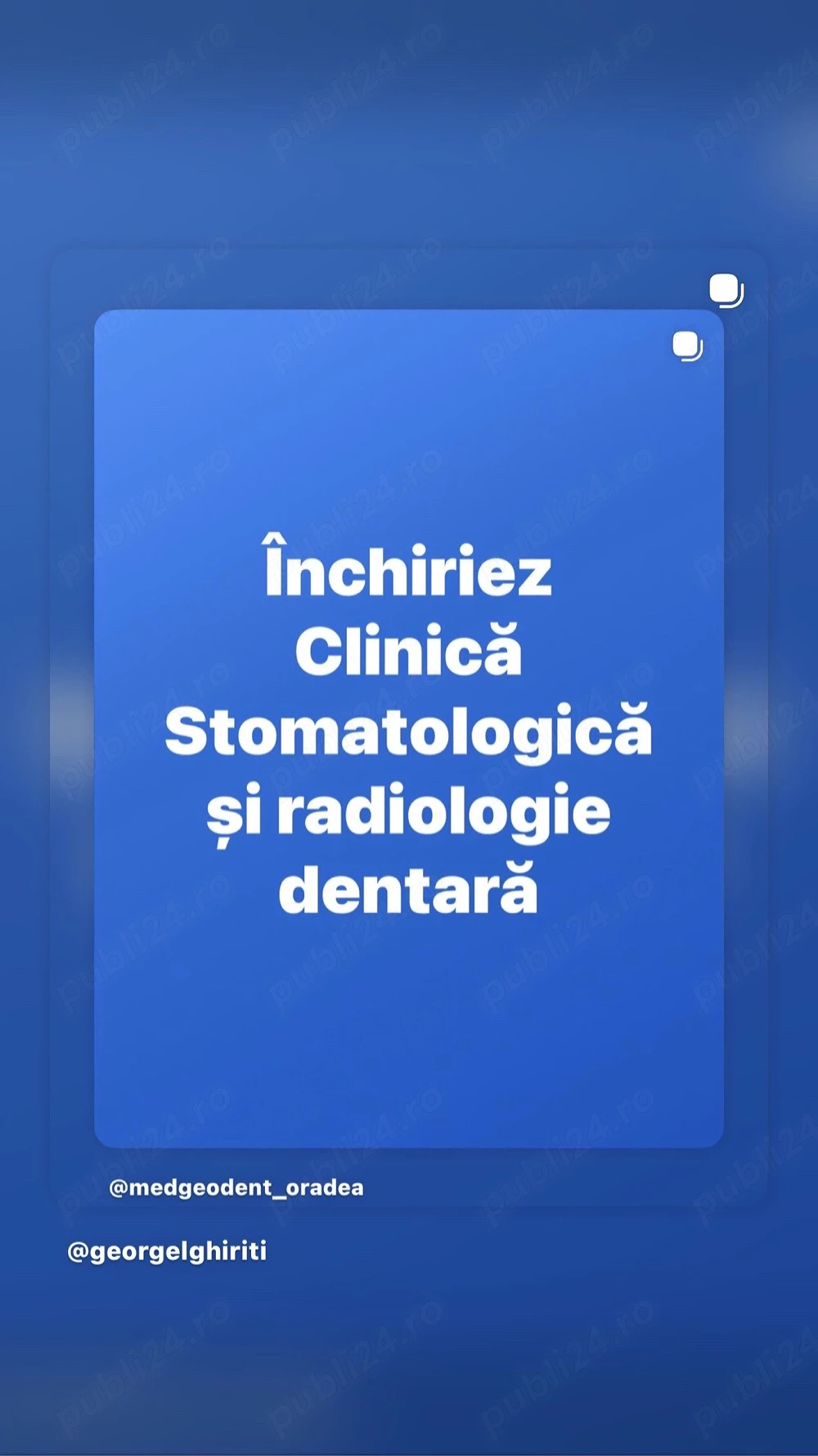 inchiriez clinica stomatologica si radiologie dentara 