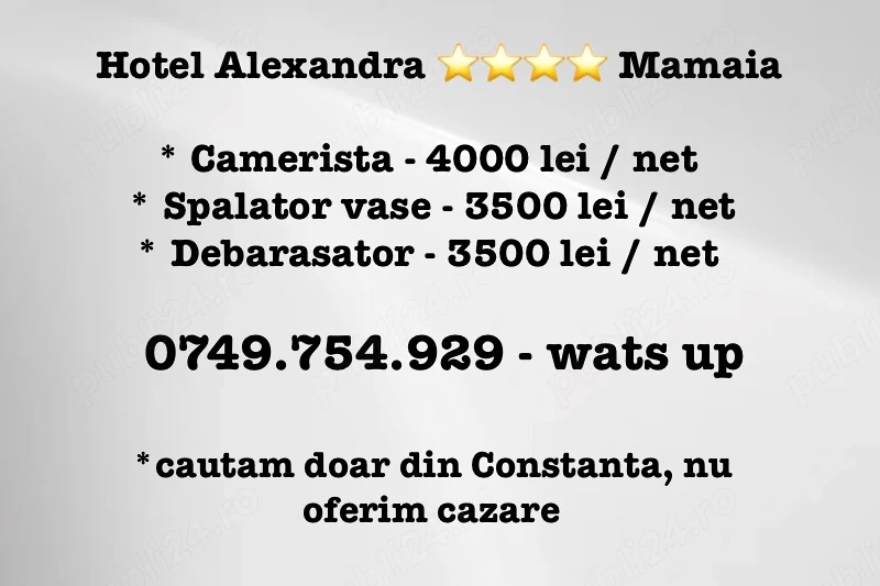 Hotel in Mamaia - Angajează personal sezonier 