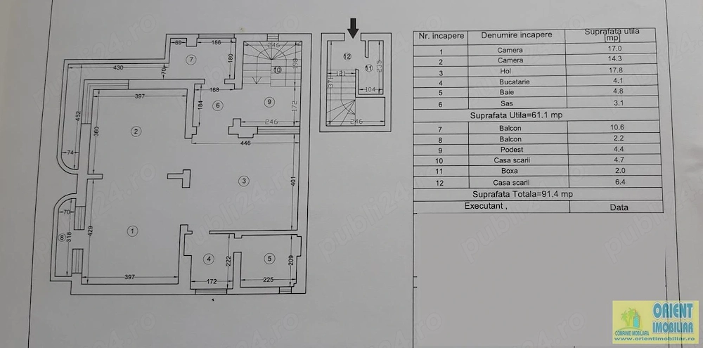 Centru, Ferdinand, de vanzare apartament 2 camere, etaj 1