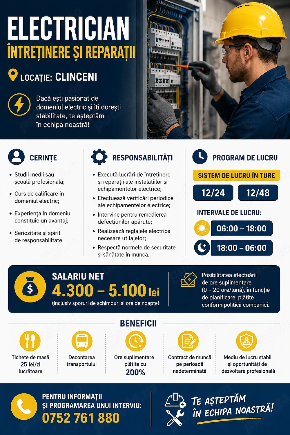 Electrician Intretinere si Reparatii