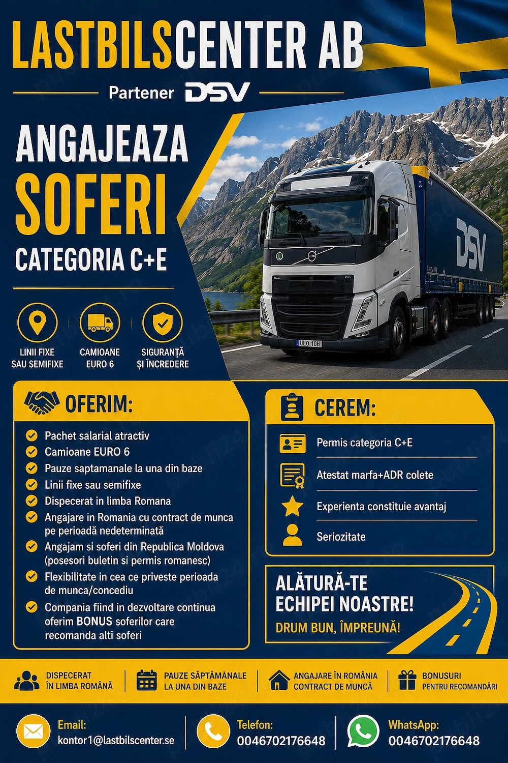 LIPHIAD TRANS angajeaza sofer categoria C+E