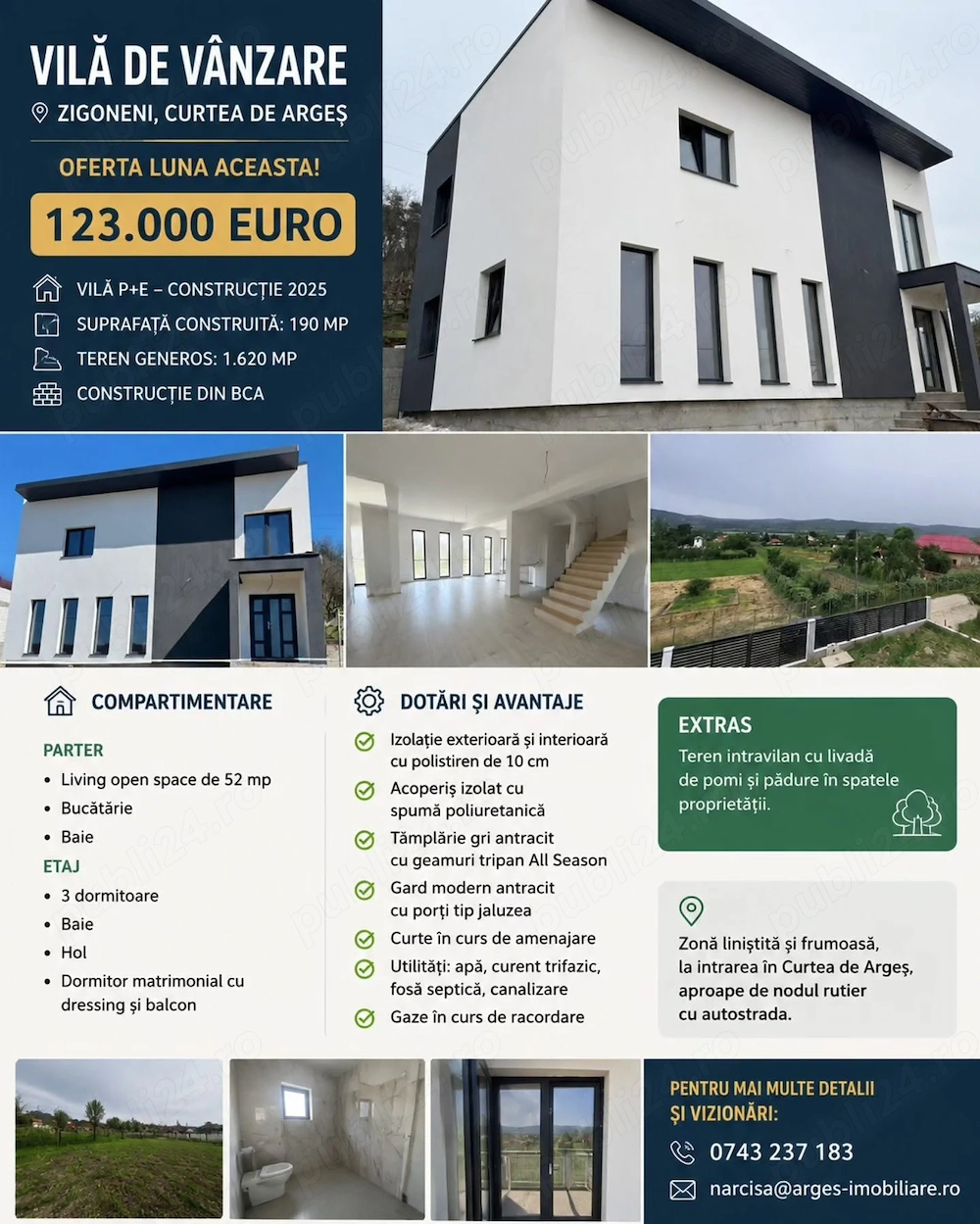 Casa noua de vanzare in Zigoneni Arges