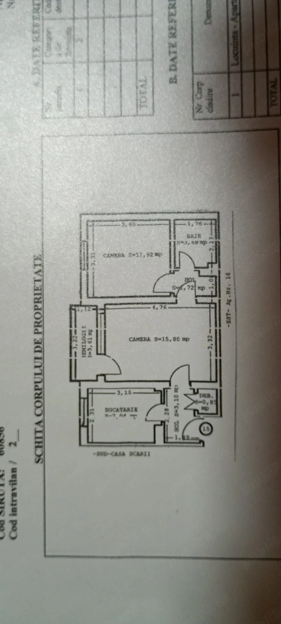 Apartament de vânzare 