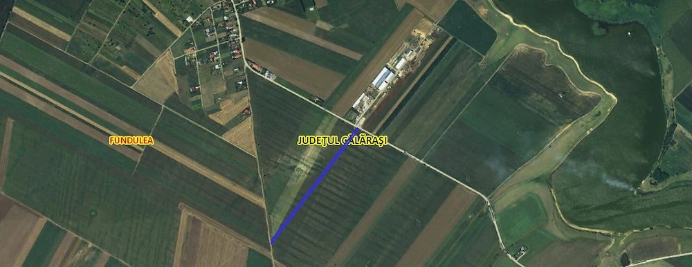 Teren intravilan 10.000 mp Fundulea (Gostilele)   Deschidere la DJ 402