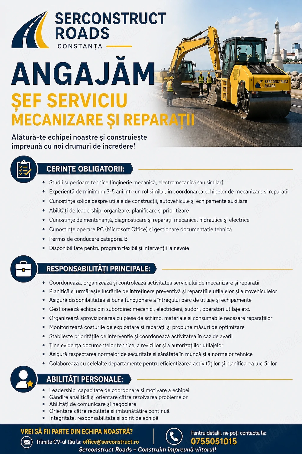 Sef serviciu - Mecanizare - întretinere si reparatii utilaje