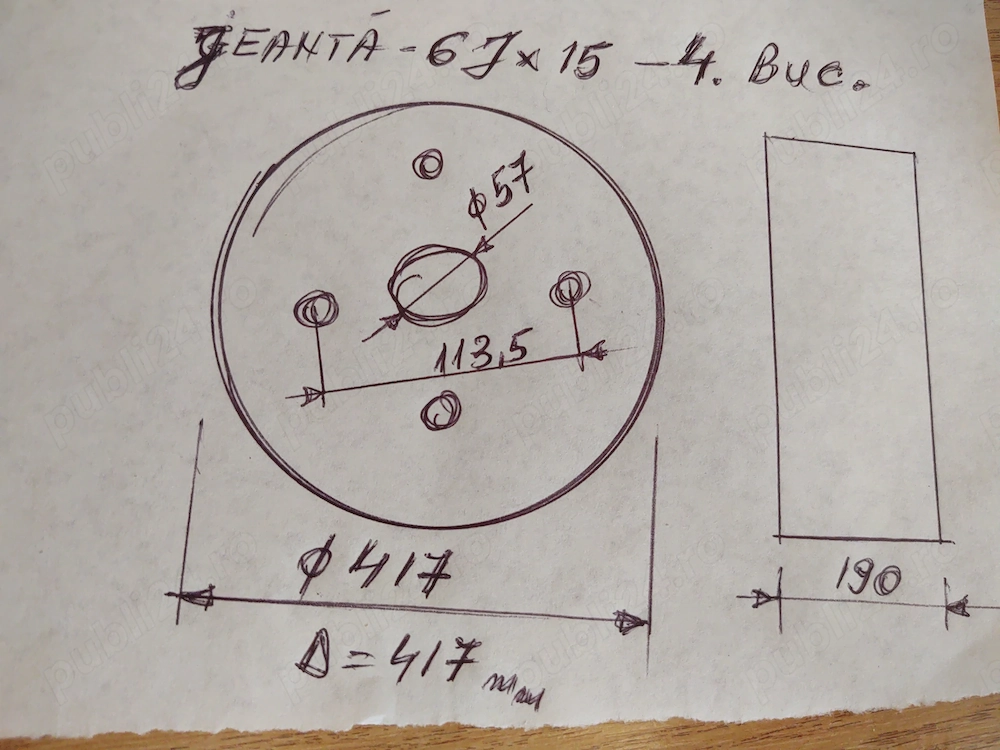 Vând 4 jenti 6j ×15.