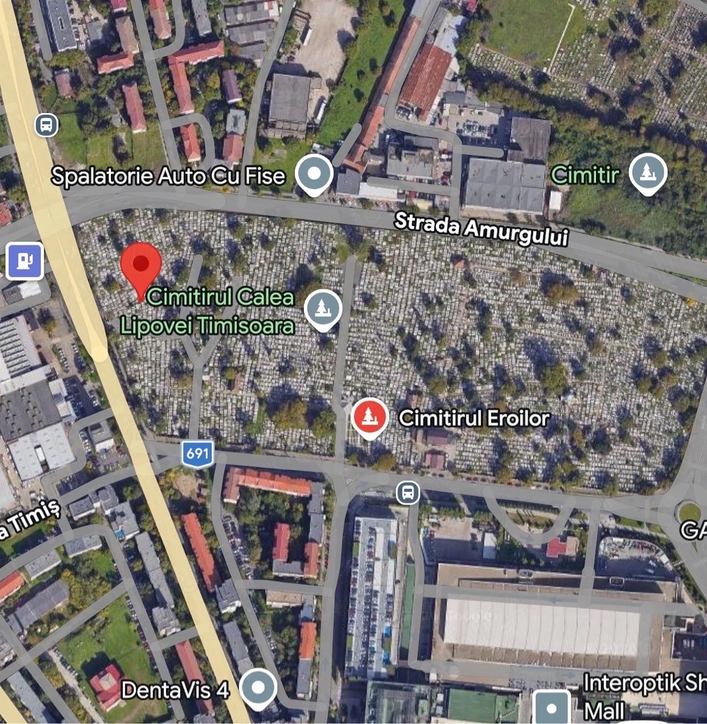 Vand loc de veci dublu acoperit in Cimitirul Eroilor Timisoara, Calea Lipovei.