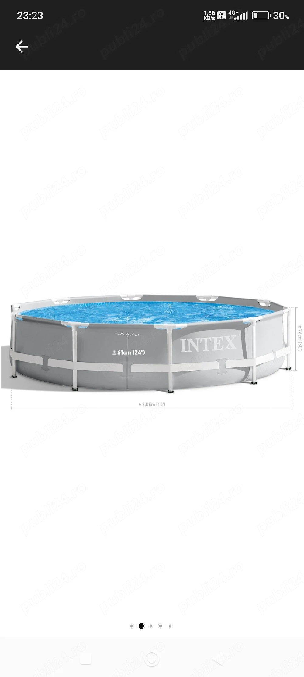 piscina Intex 3,05 m x76 cm,nou